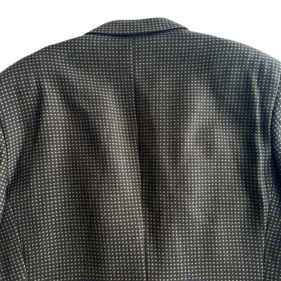 Mani by Armani Made in Italy 100% Virgin Wool Brown Swiss Dot Blazer Jacket 42L - Picture 10 of 10